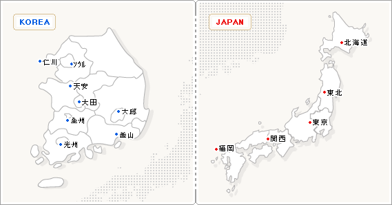 日韓地図
